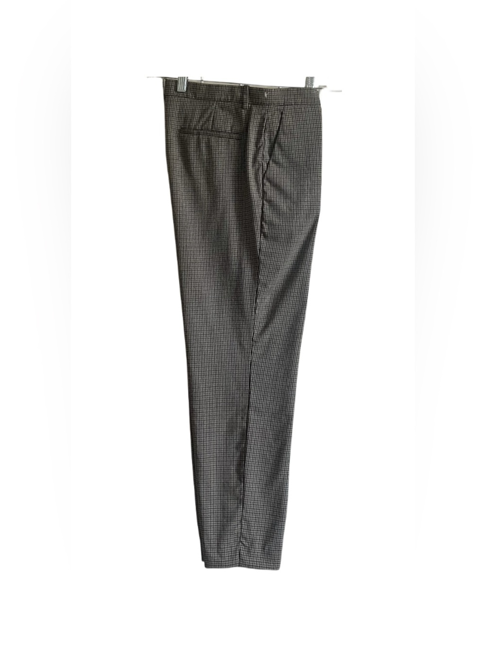 Theory Treeca 4 Straight Cropped Leg Micro Check Pant